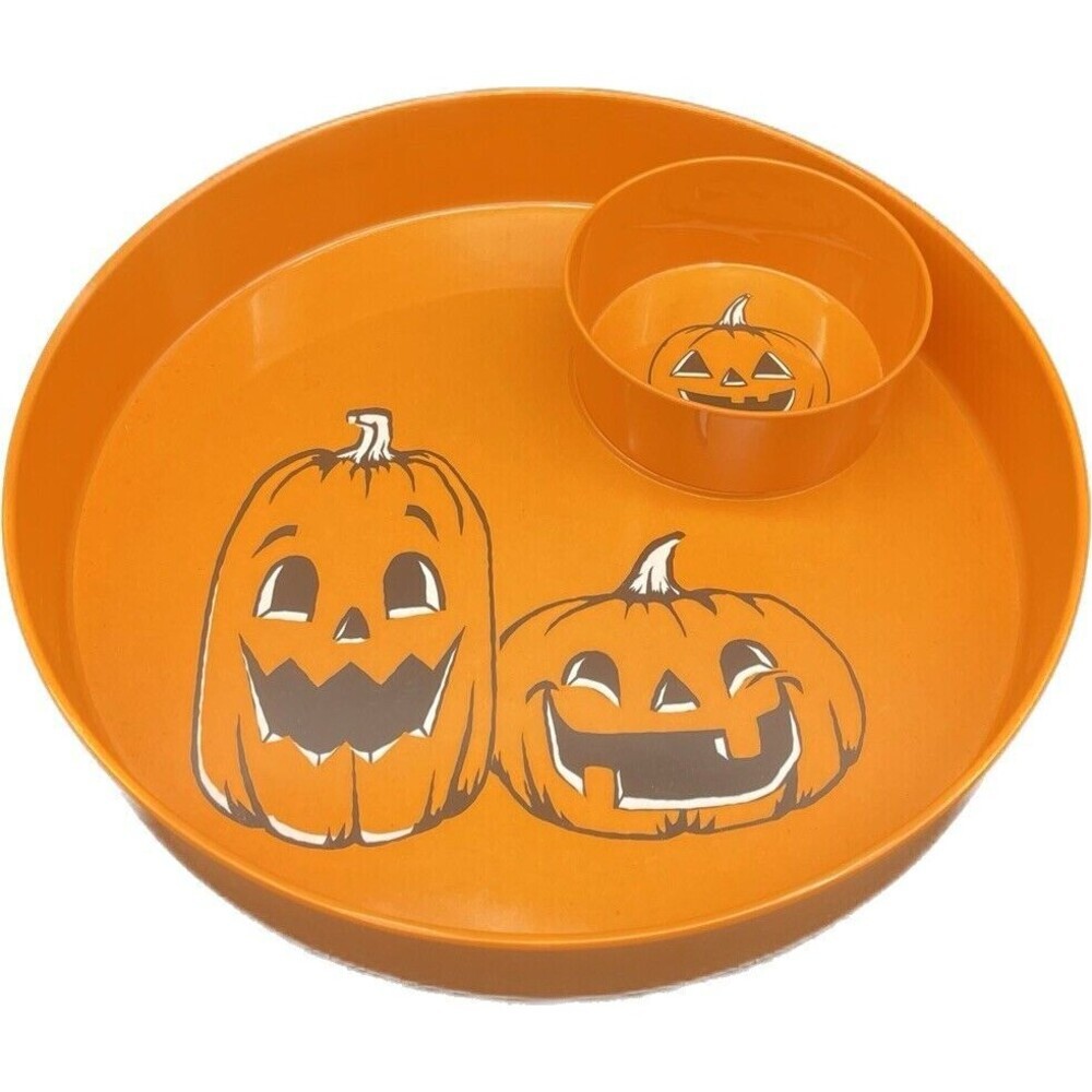 Target 2011 Halloween Jack-O-Lantern‎ Melamine Chip & Dip Bowl 12.5”